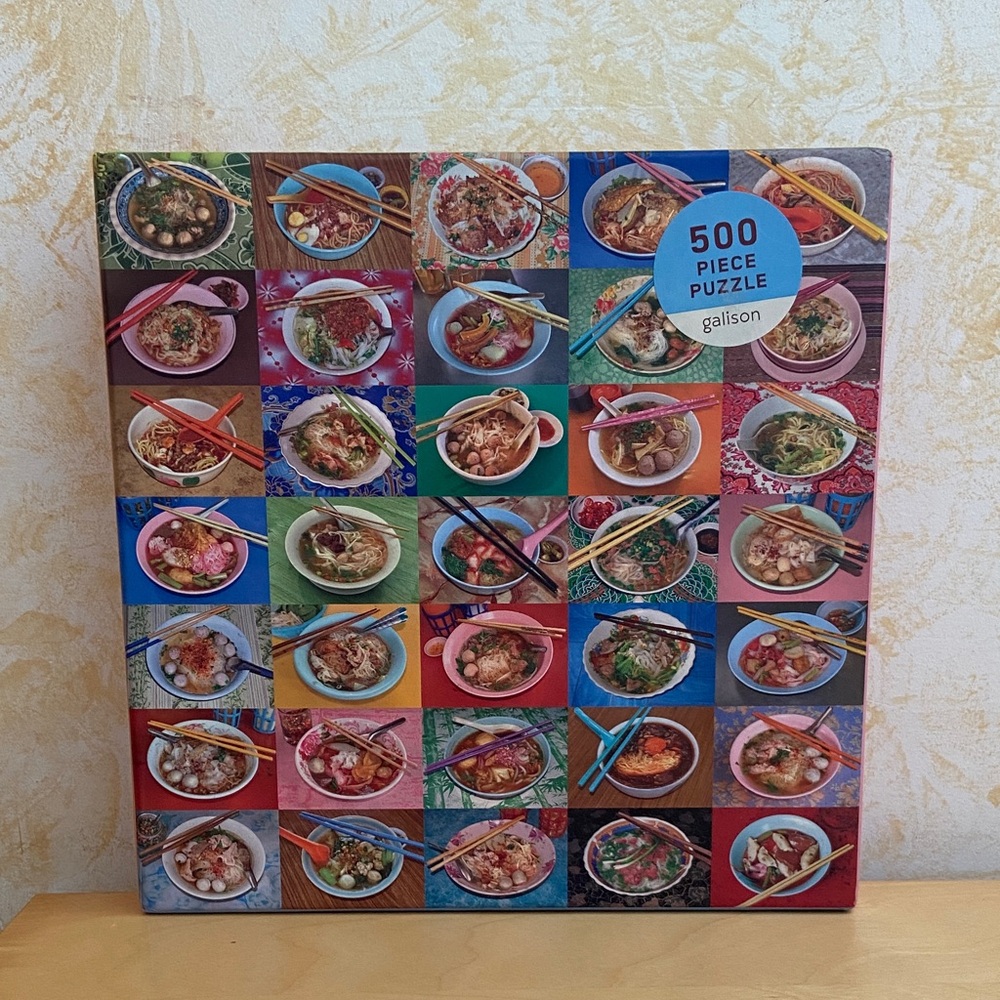 COMPLETE Galison Noodles for Lunch - 500 Piece Puzzle